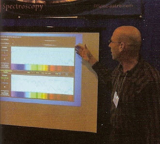 Tom pointing out the highlights of a spectrum